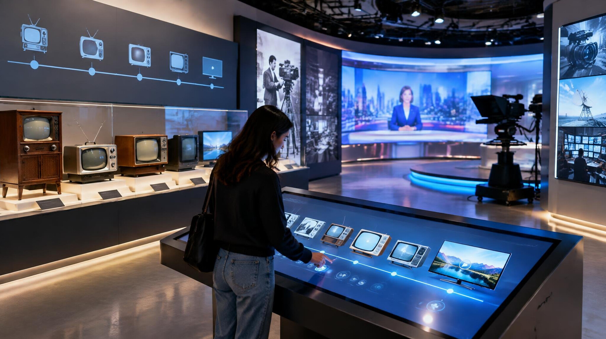 modern interactive tv studio