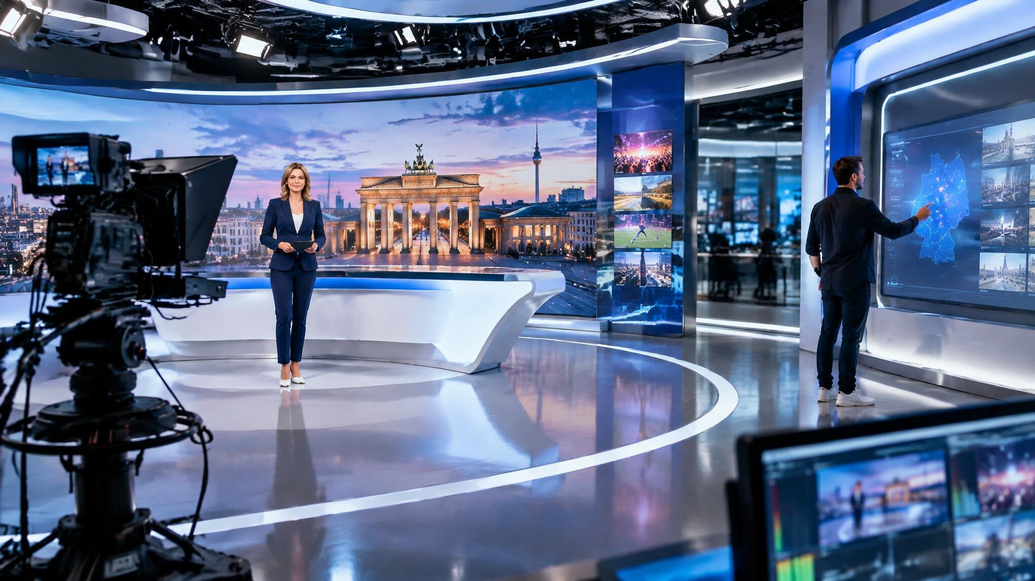modern german tv studio