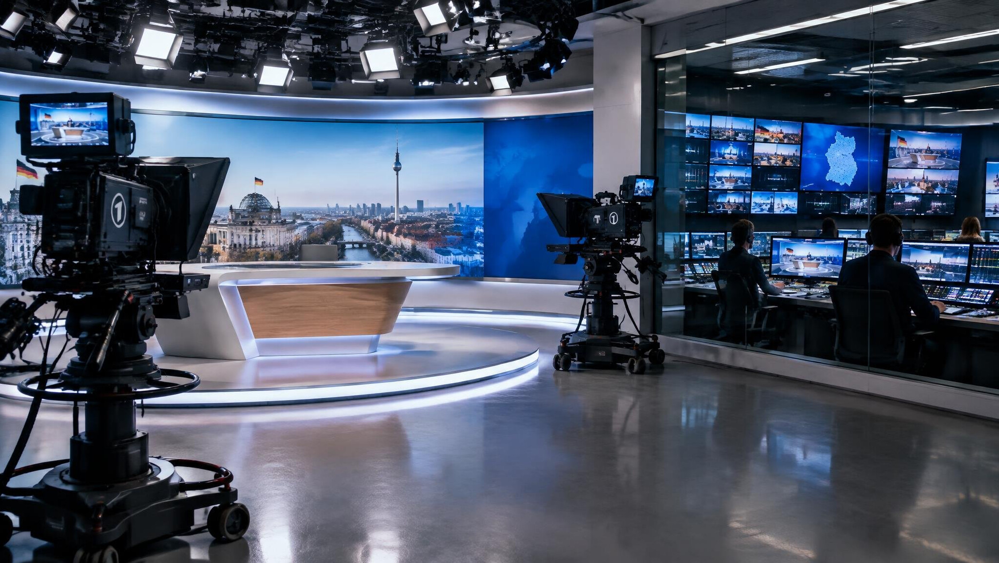 modern german tv studio interior