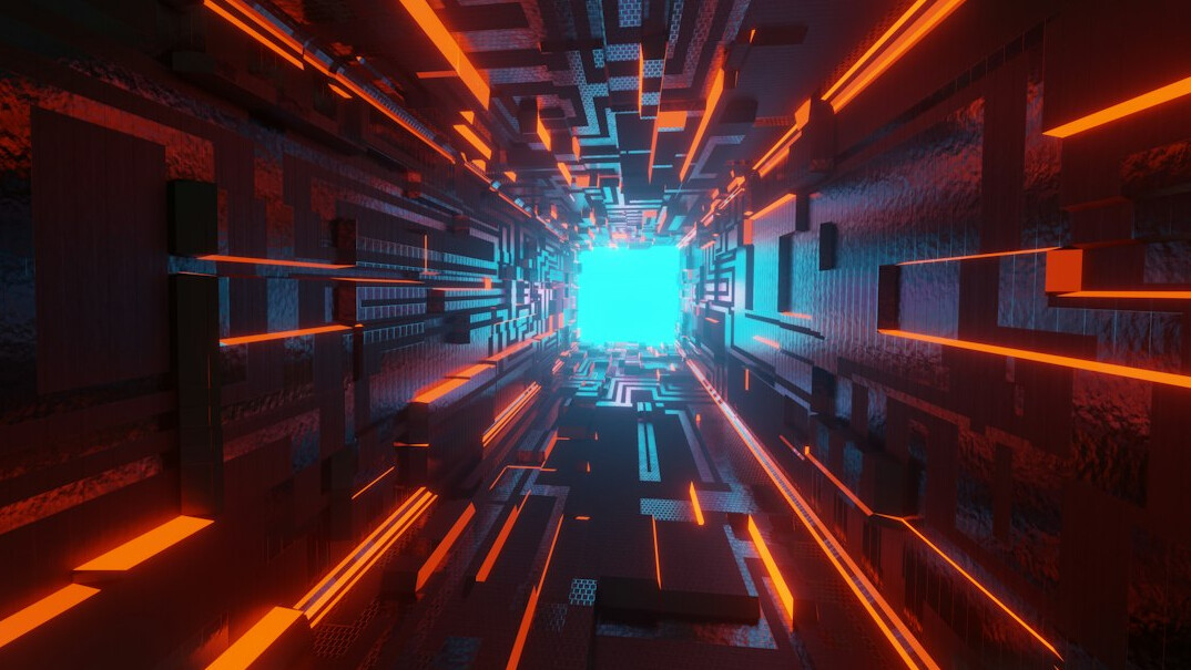 Futuristic abstract visualization of immersive broadcasting technology