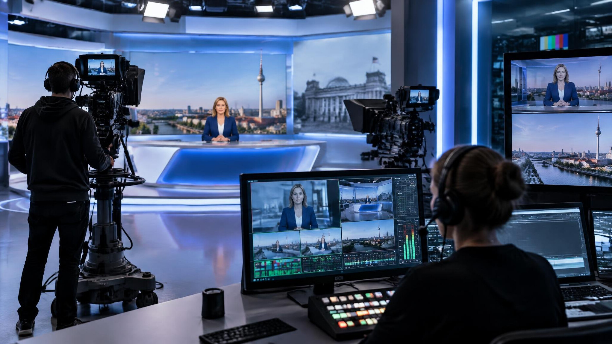 modern german tv studio